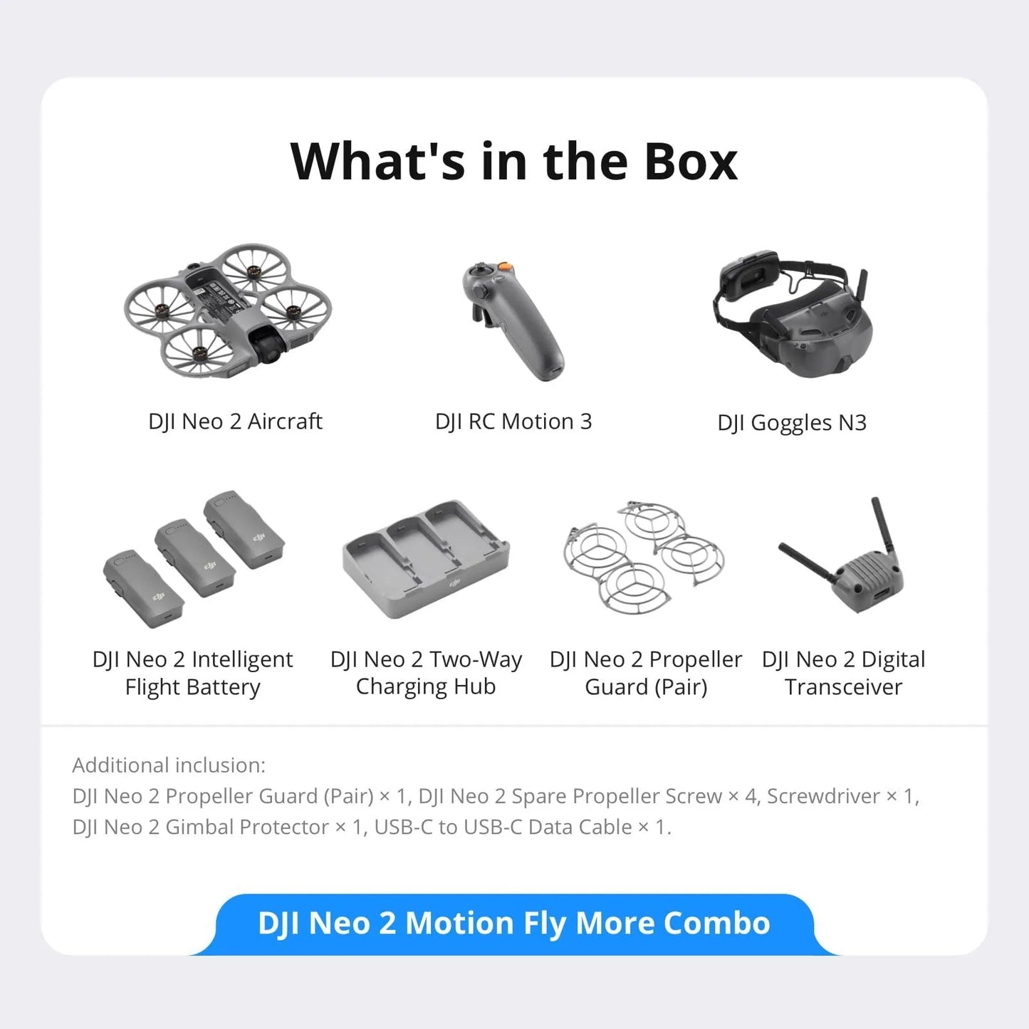 DJI Neo 2 Motion Fly More Combo Drone RC Goggles4K