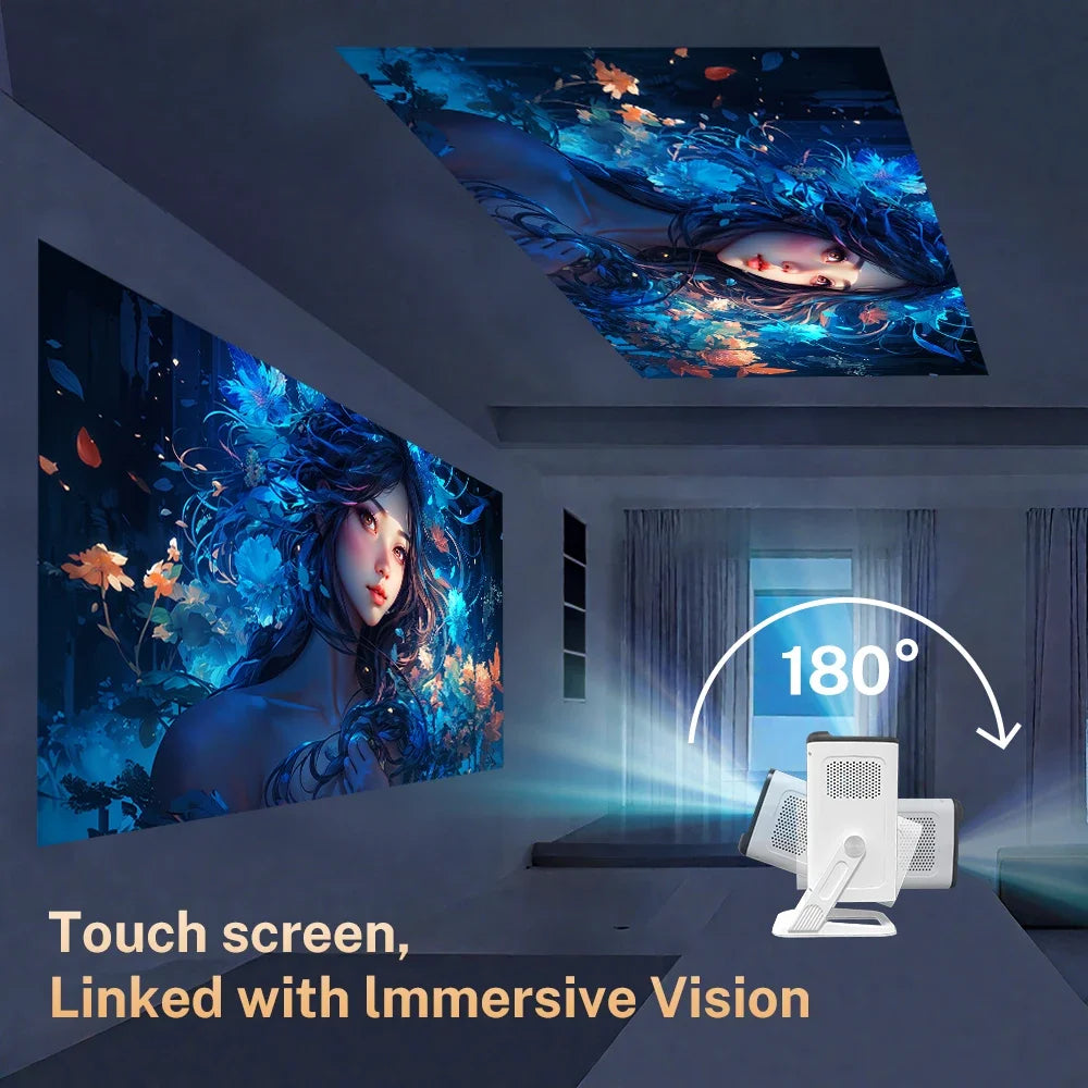 LynCast Mini Projector 1080P 4K Decoding WiFi 6 Android TV