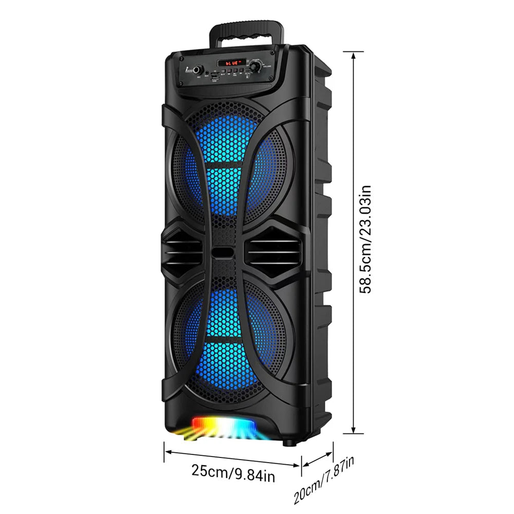 CURUK 6800W Portable Bluetooth Speaker With LED Lights Karaoke Outdoor