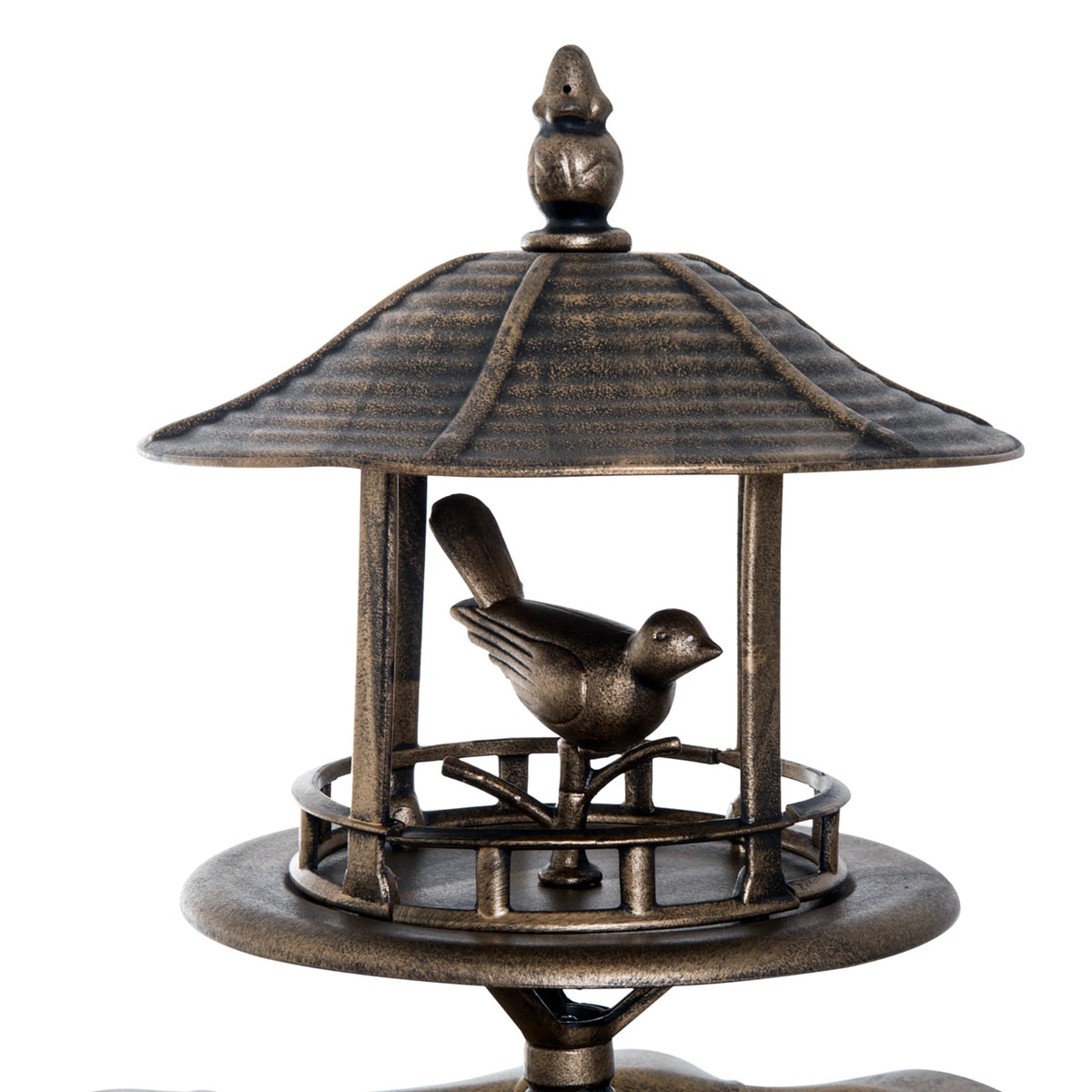 3-in-1 Outdoor Pedestal Bird Bath Garden Décor Feeder Planter Resin Freestanding