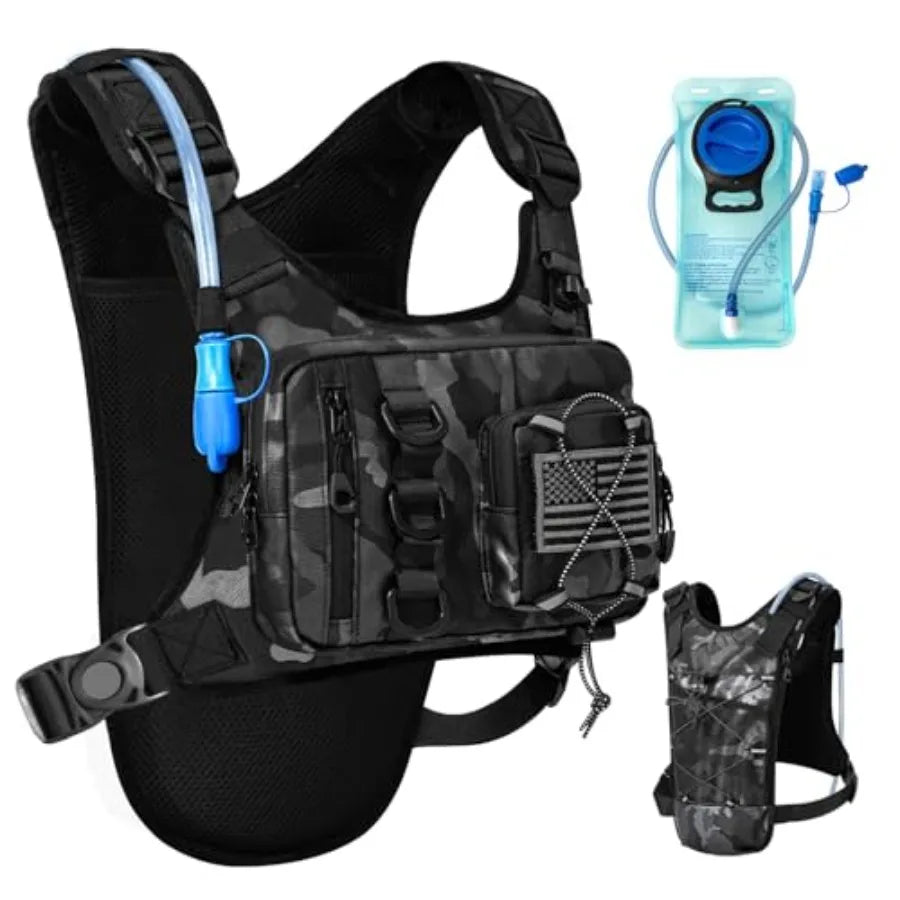 Outdoor Hydration Vest for Running and Hiking 2L Bladder