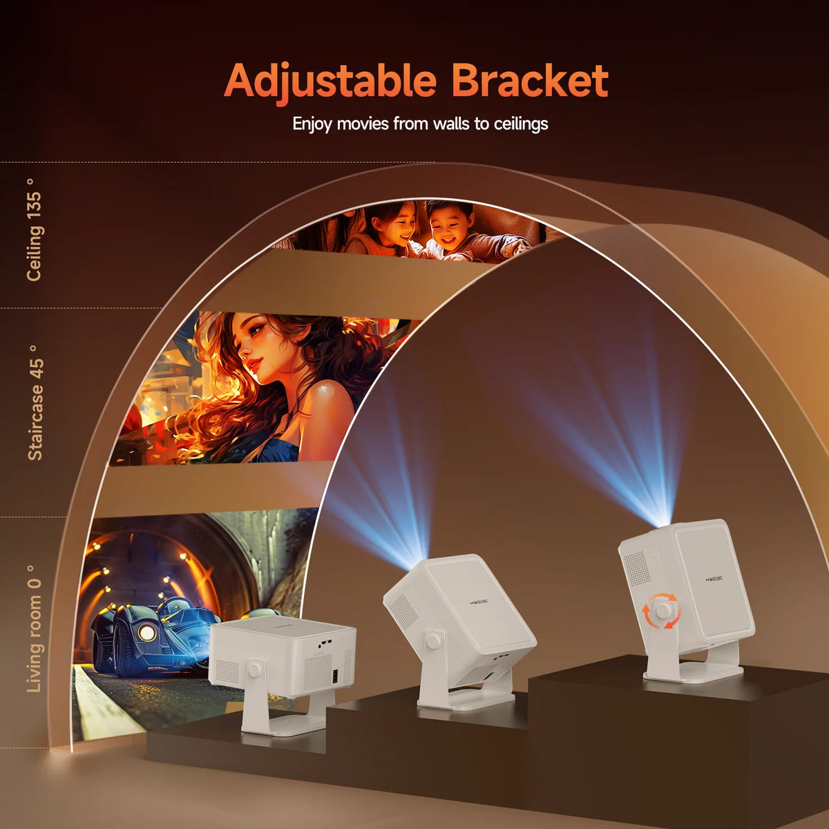 Magcubic Android 14 Mini Projector Featuring Autofocus And Connectivity