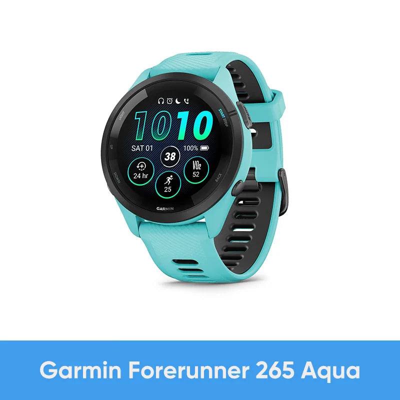 Garmin Forerunner 265 GPS Smartwatch With Heart Rate Monitoring Training Metrics