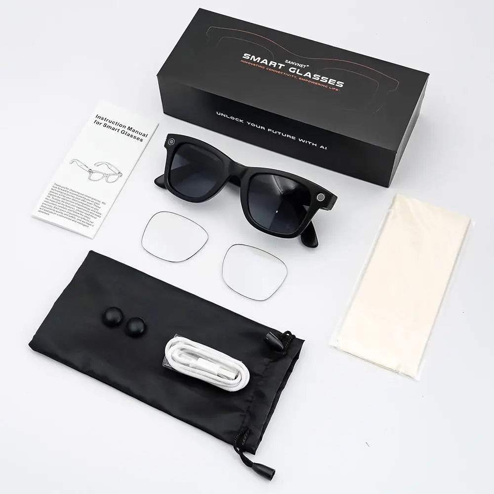 Smart Glasses GS4 MAX Dual Lenses 8MP 1080p Video Camera