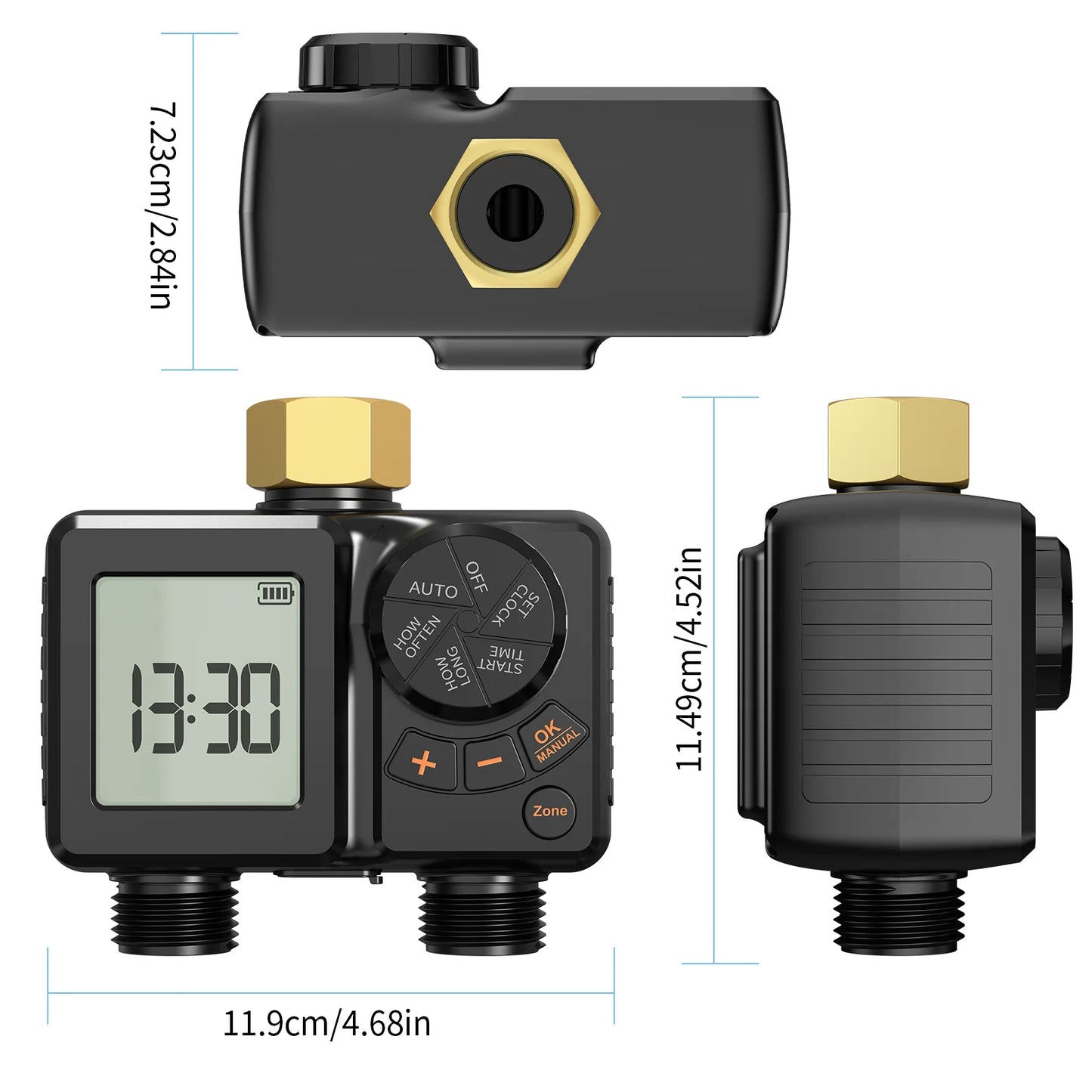 INSOMA IPX6 Garden Water Timer With Display USB C Rechargeable
