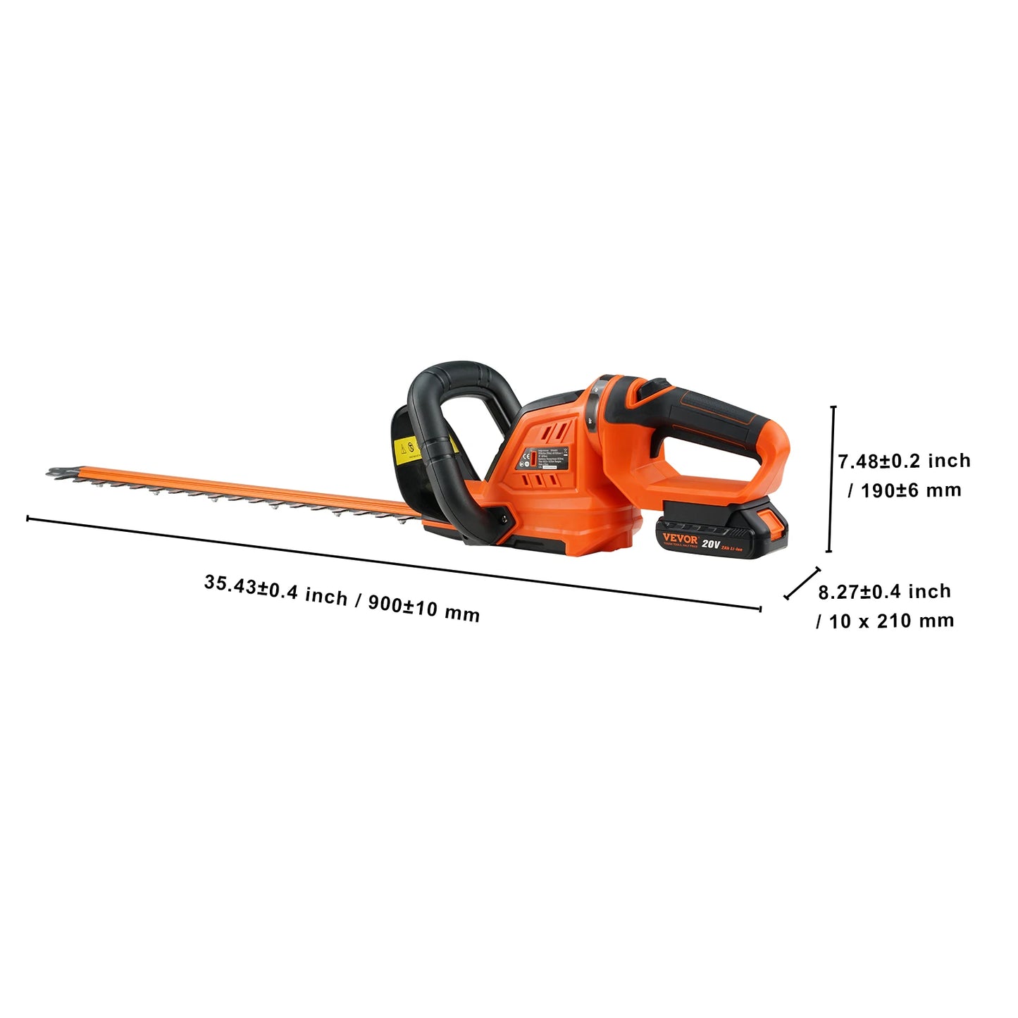 SucceBuy 20V Cordless Hedge Trimmer Kit With Battery Charger