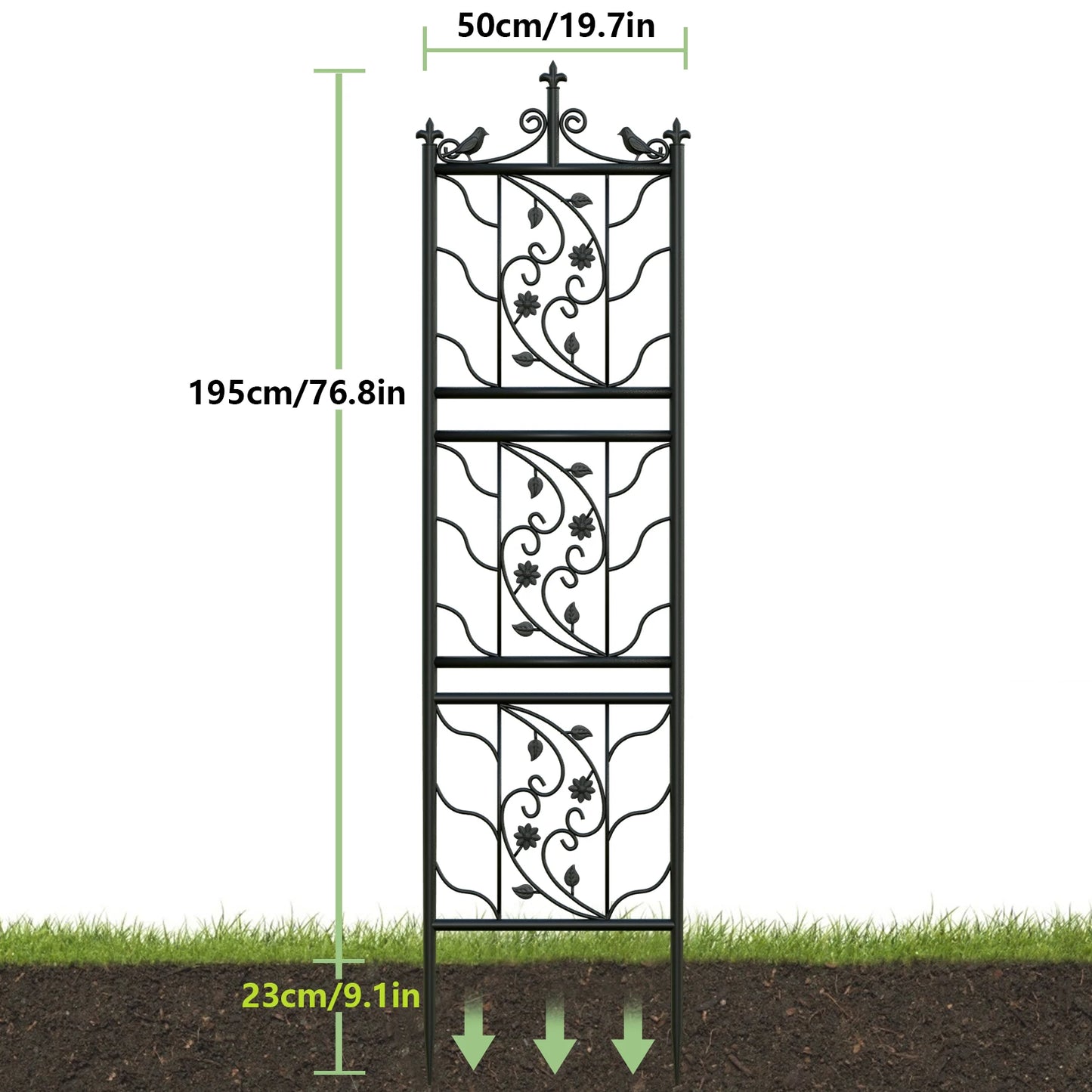 Garden Trellis Fence Panel Climbing Plants Outdoor Metal