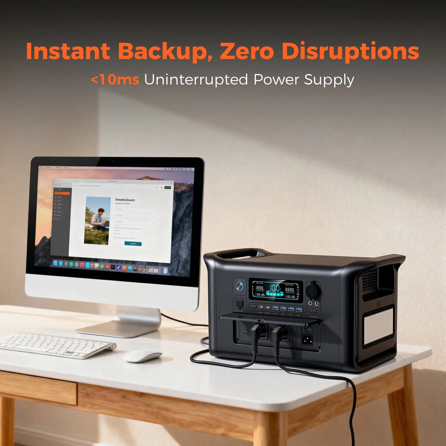 CTOLITY AP1000 1024Wh LiFePO4 Portable Power Station 100 240V