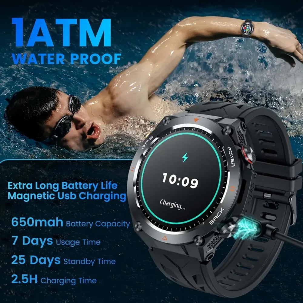 SENBONO GPS Smart Watch HD Display Bluetooth Phone Call 1ATM