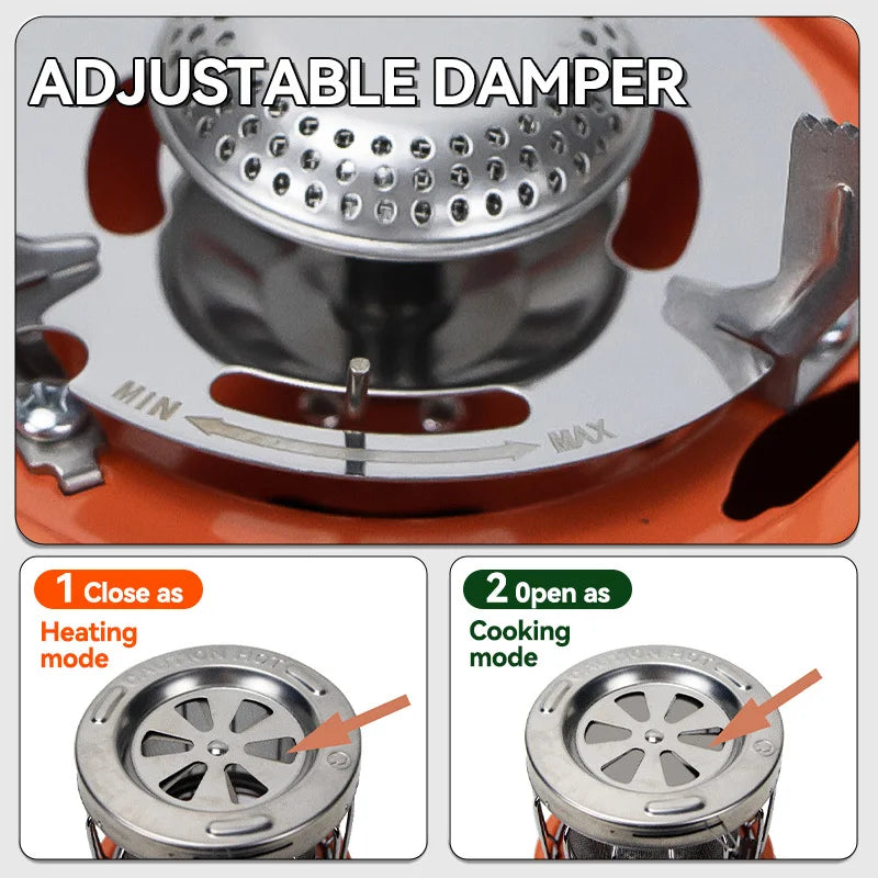 2 In 1 Portable Propane Heater Stove Outdoor Camping