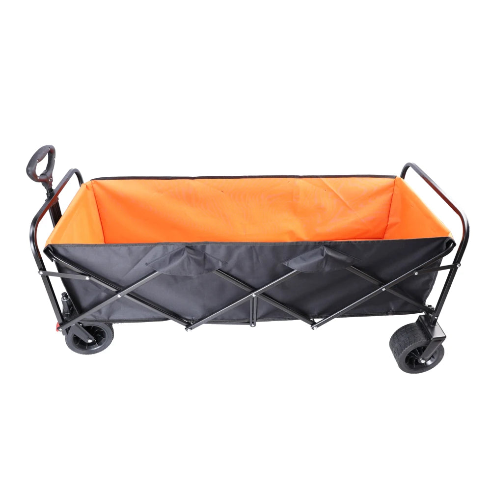 Large Capacity Folding Cart Wagon With Extra Room And Wide Wheels