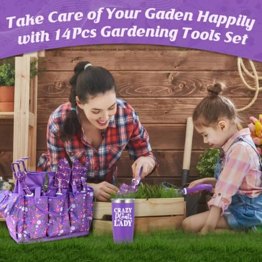 Gardening Tools Set For Women 14 Piece Kit With Bag