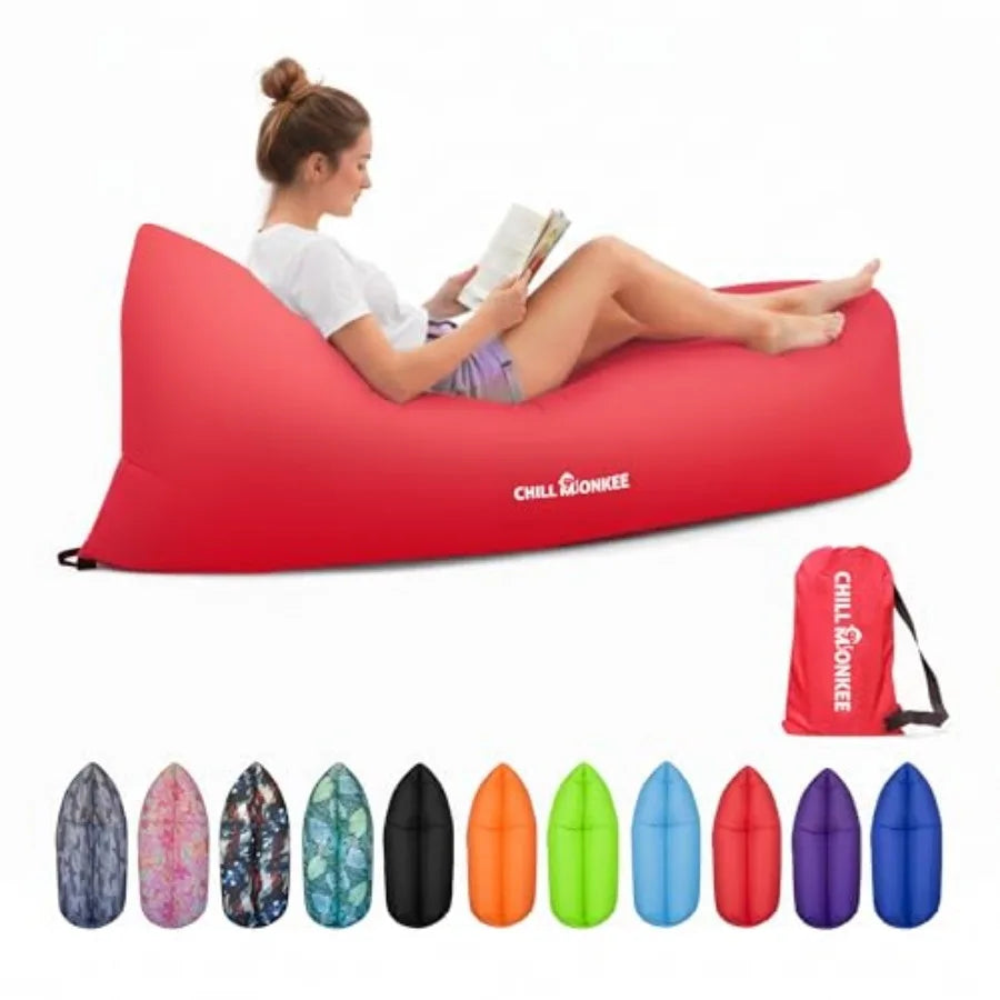 Portable Inflatable Lounger For Beach And Camping Self Inflating Air Couch