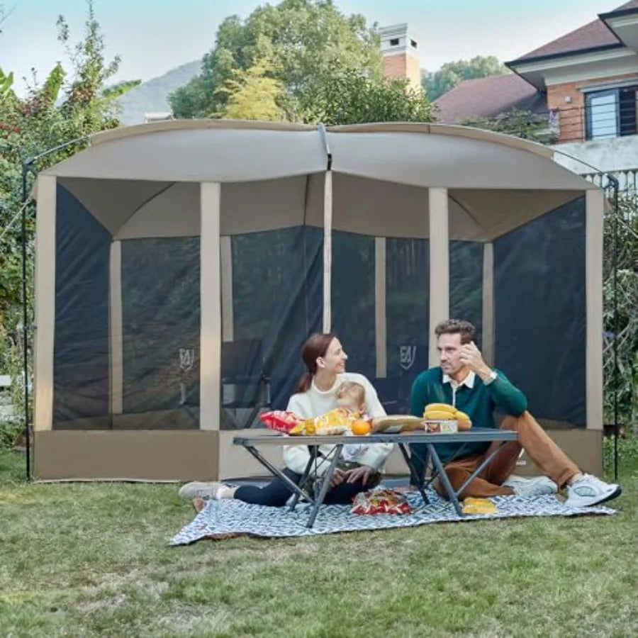 Camping Picnic Screen House Magnetic Mesh Shelter With Free Entry