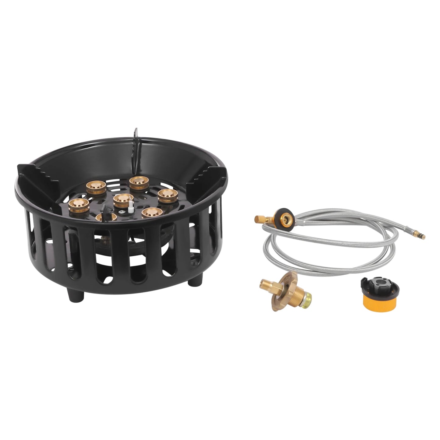 Portable Butane Propane Camping Stove With Adapters For Outdoor Cooking