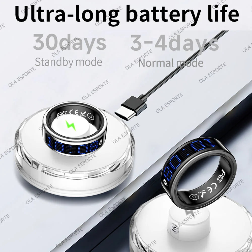 Ola Esporte Smart Ring Heart Rate Blood Oxygen Health Monitor