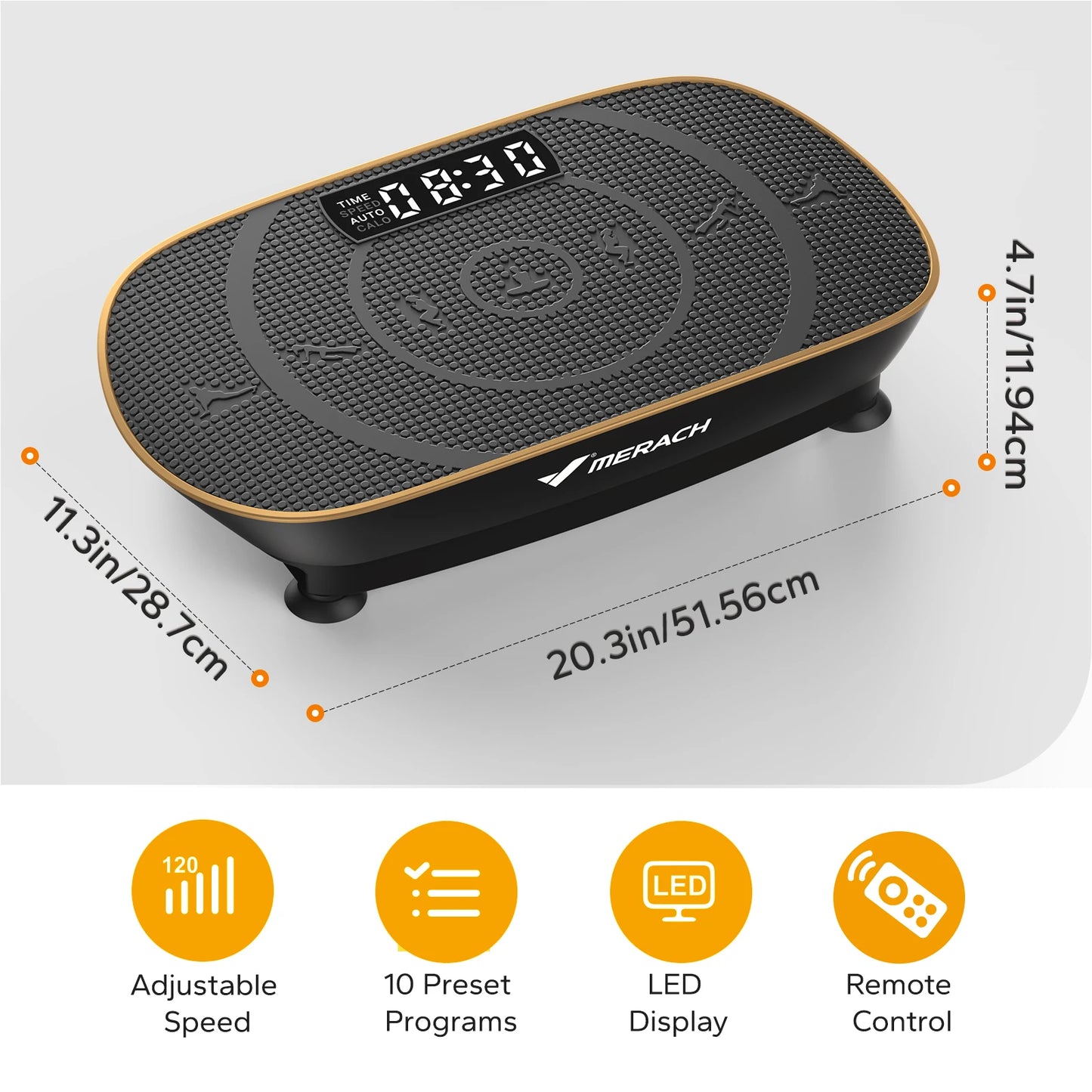 MERACH Vibration Plate Exercise Machine Whole Body Workout Power Vibrate Fitness Platform Vibration Weight Loss&Shaping