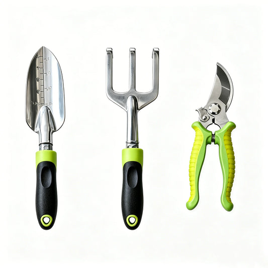 11Pc Outdoor Garden Tool Set With Ergonomic Grip Pruning Tools
