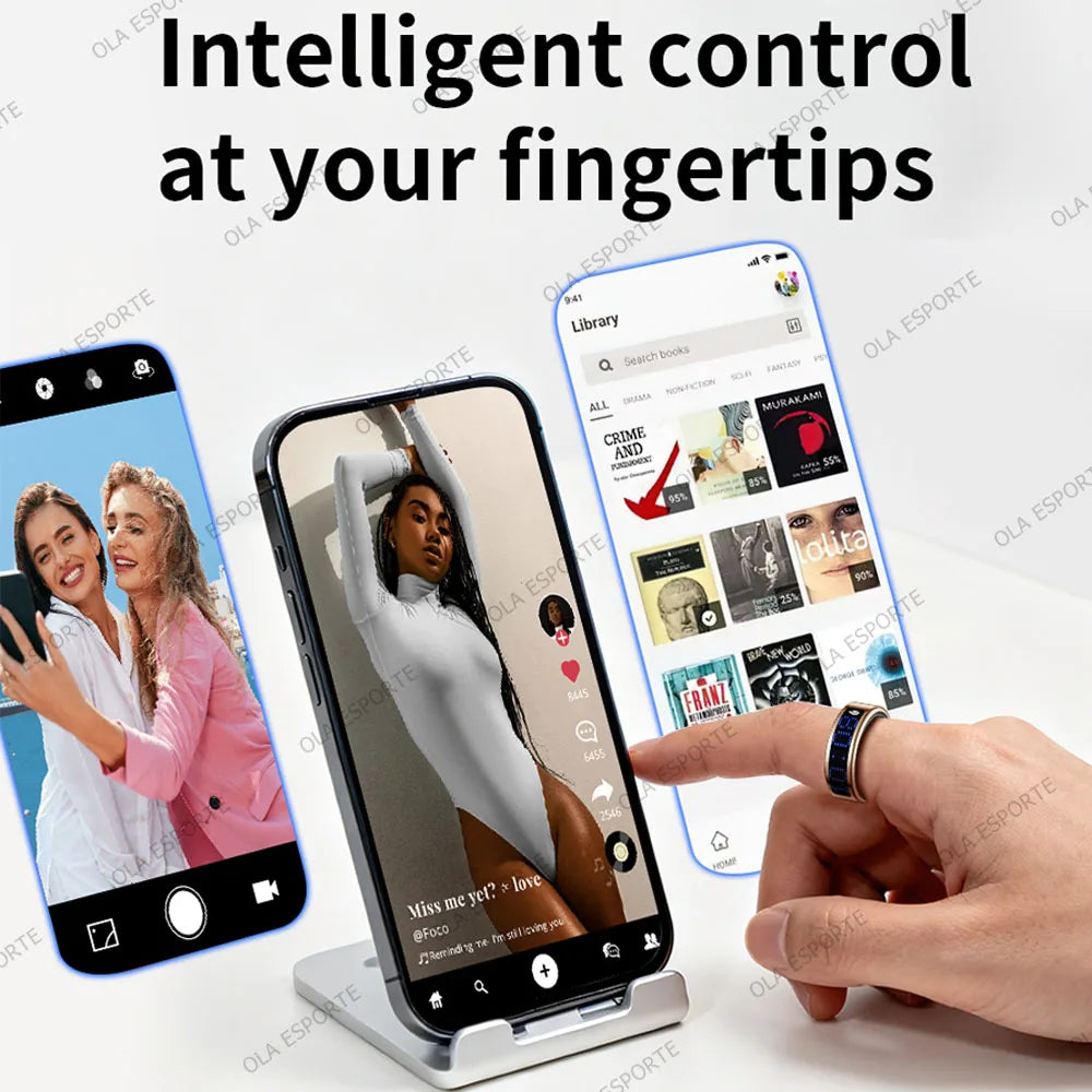 Ola Esporte Smart Ring Heart Rate Blood Oxygen Health Monitor