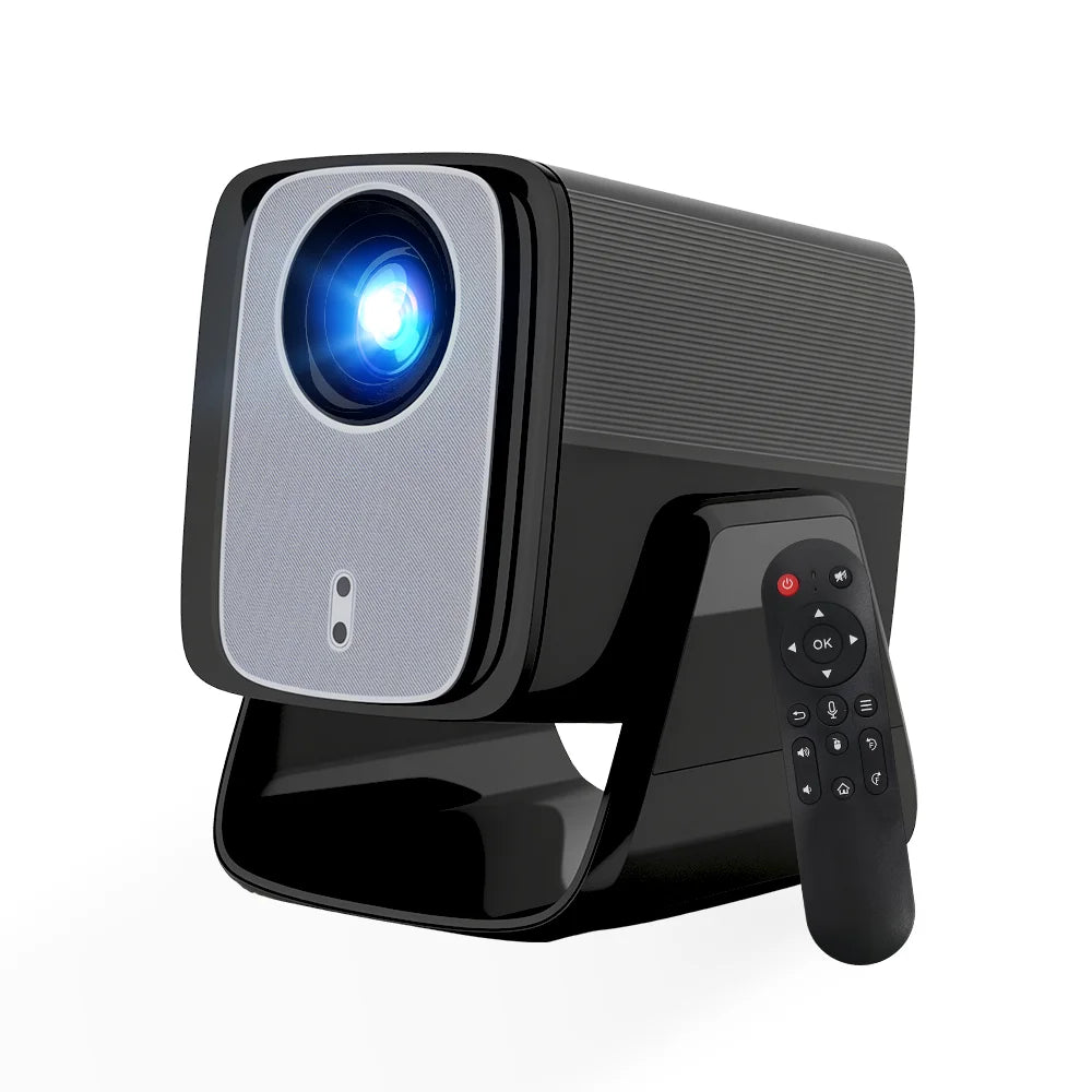 LYNCAST X5AR Short Throw Mini Projector 1080P 8K Decoding, Android 14 5G WiFi 6 Dual Speakers Bluetooth 5.4 for Home Theater