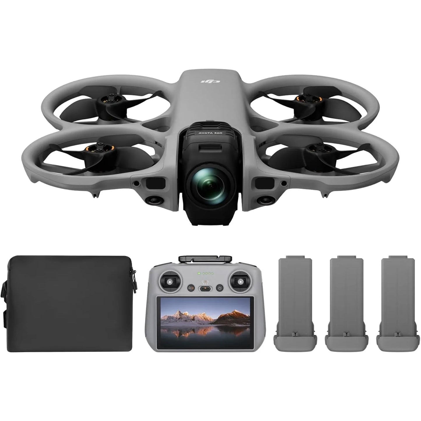 DJI Avata 360 Fly More Combo (RC 2), 360° Drone With 1-Inch 8K 360° Imaging for FPV & Aerial Filming, 360° Camera Drone With Propeller Guard. Includes RC 2 for Precise Control and Three Batteries