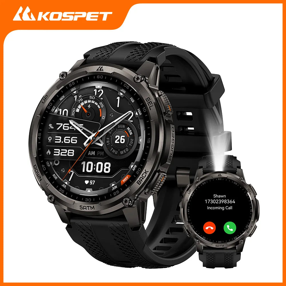 Kospe Tank T4C Smartwatch Rugged Outdoor GPS Health Tracker