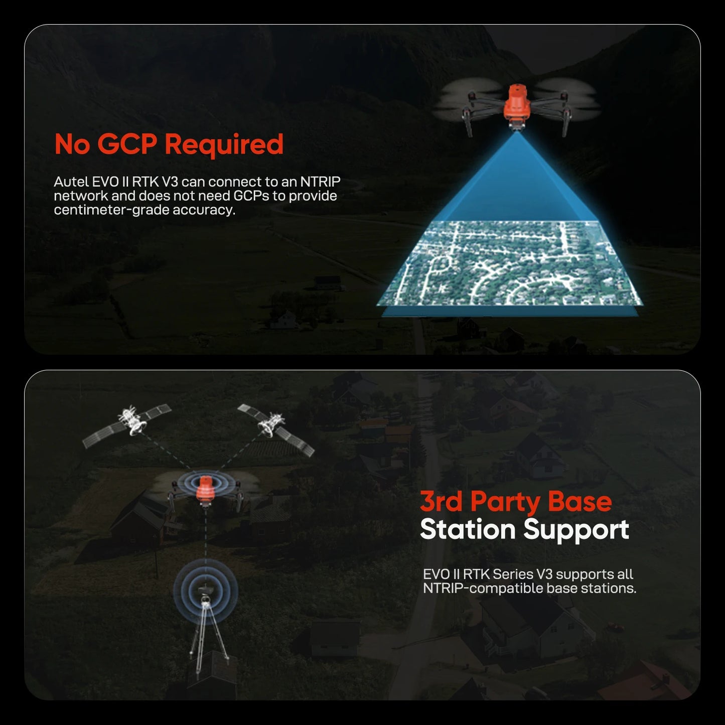 Autel Robotics Drone Evo II Pro RTK V3 4K Professional 1"Cmos 360 °  Obstacle Mapping Professional Surveying Ai Target Recognition