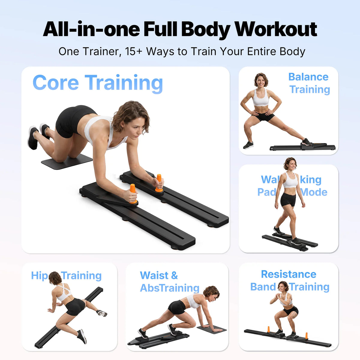 MERACH Pilates Reformer – Multifunctional Pilate Board with 120 kg Foldable, Mini Pilate Reformer for Abs, Arms and Legs, Pilates Table at Home Silence Desmontable, para Abdominales y Cuerpo Completo, Portátil para Entrena