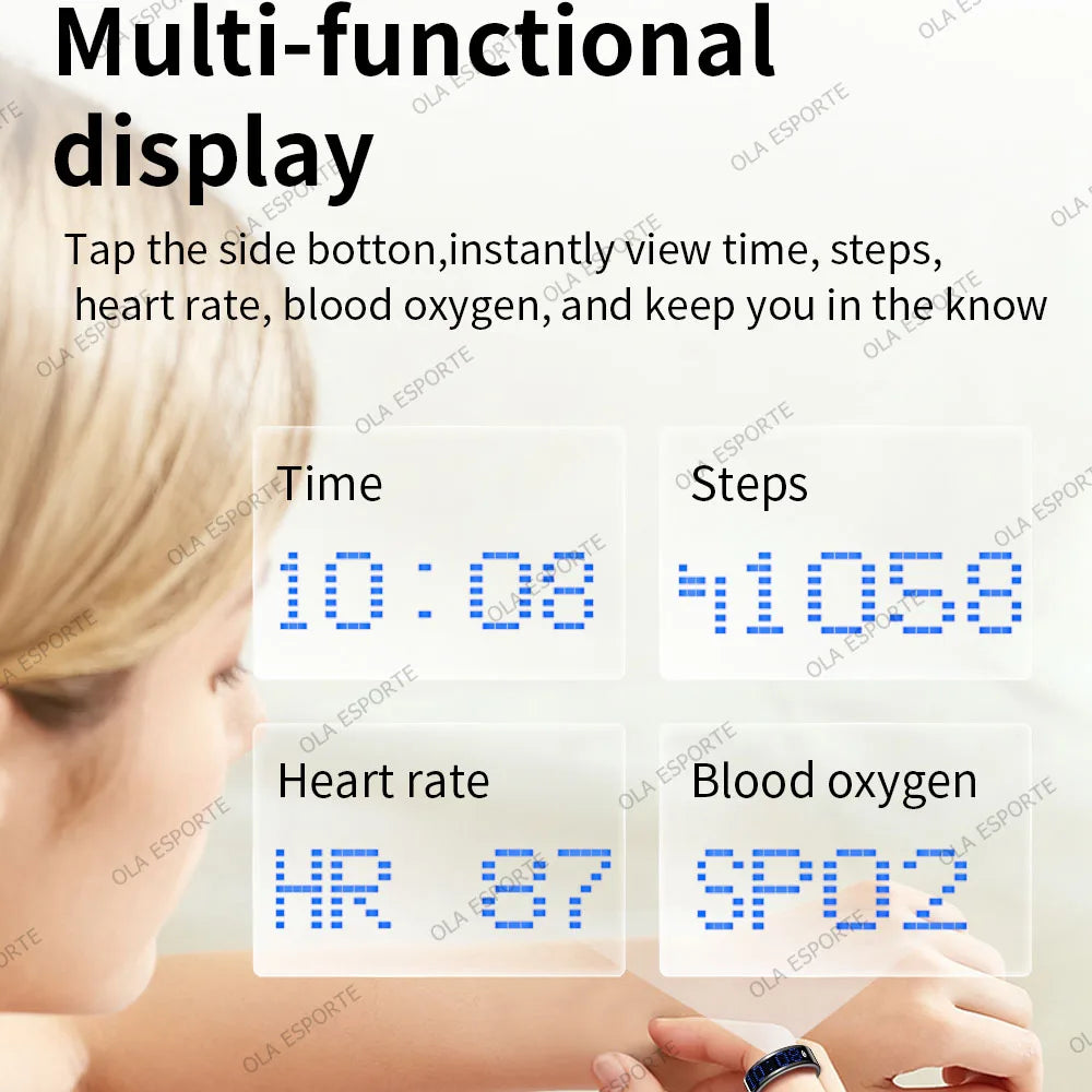 Ola Esporte Smart Ring Heart Rate Blood Oxygen Health Monitor