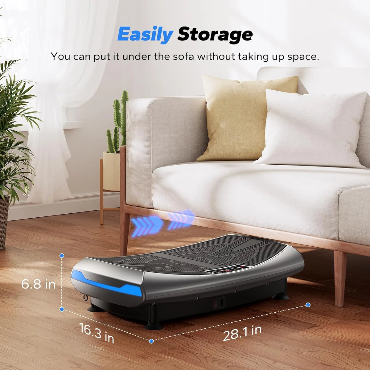 Merach 4D Vibration Plate Exercise Machine Full Body Workout Equipment Shake Board with 450lbs Capacity 120 Speeds 7 Vibrating Modes & 3 Presets 2 Resistance Bands Bluetooth Vibration Fitness Platform for Weight Loss Fat Burn