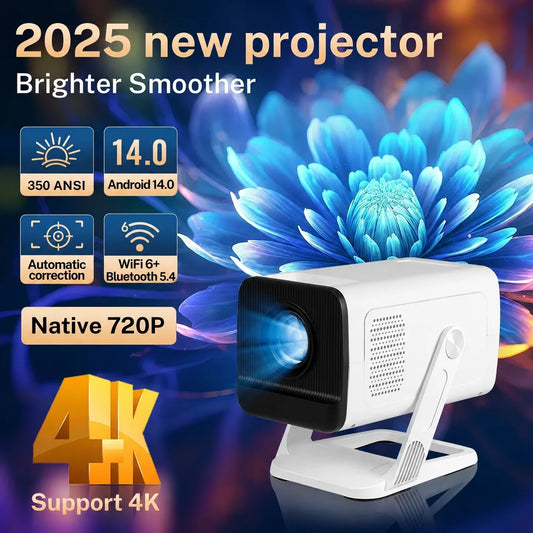 LynCast Mini Projector 1080P 4K Decoding WiFi 6 Android TV