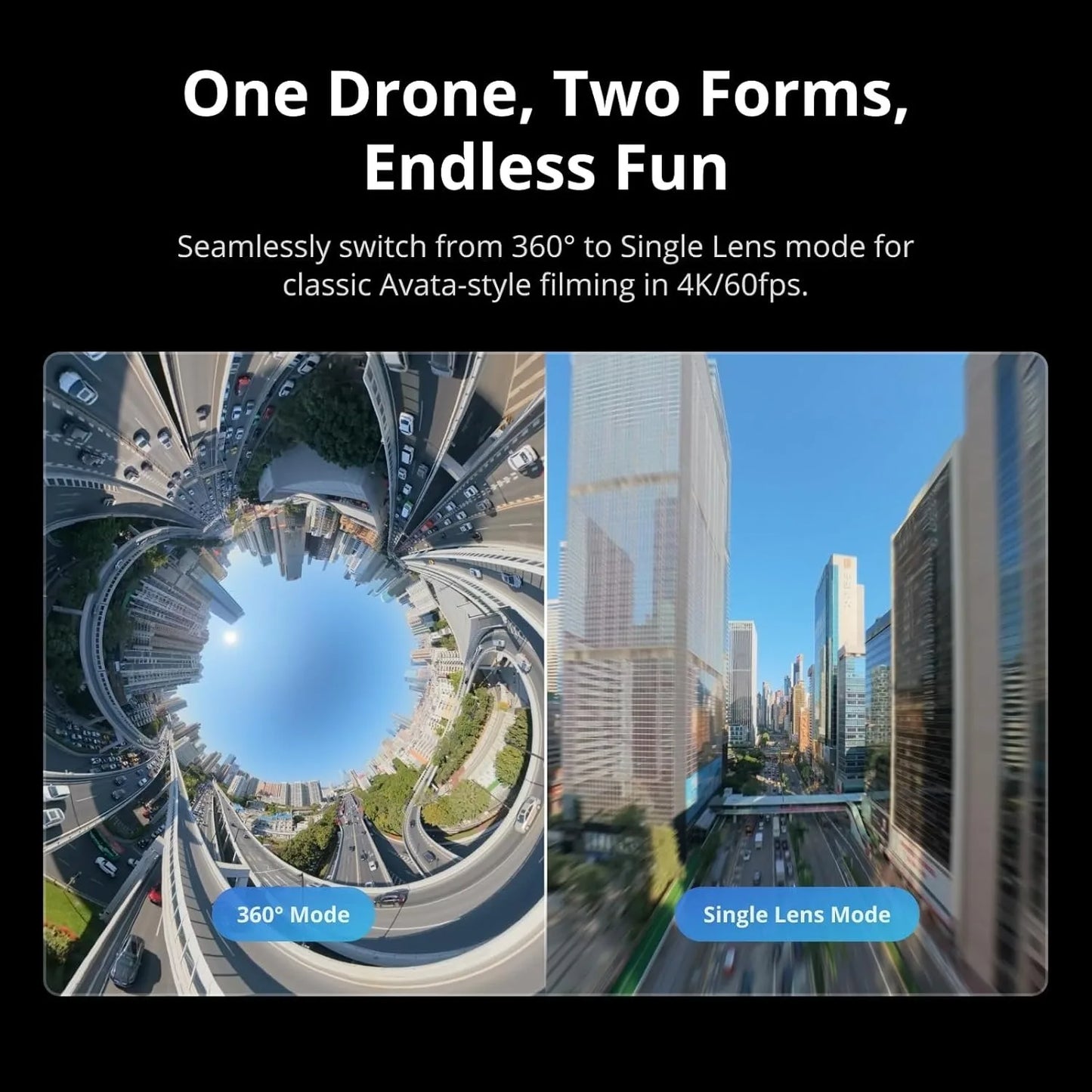 DJI Avata 360 (RC 2), 360° Drone With 1-Inch 8K 360° Imaging for FPV & Aerial Filming, 360° Camera Drone With Propeller Guard. Includes RC 2 With a Built-In Screen for Precise Control