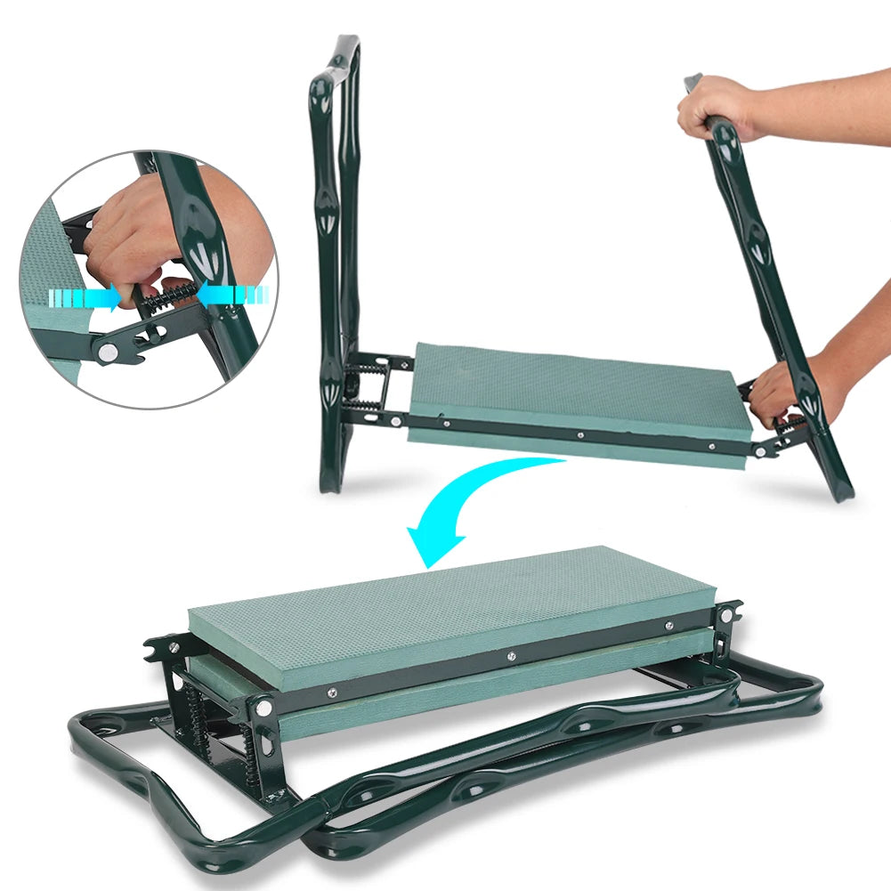 Heavy Duty Garden Kneeler Stool With Padded Seat Folding