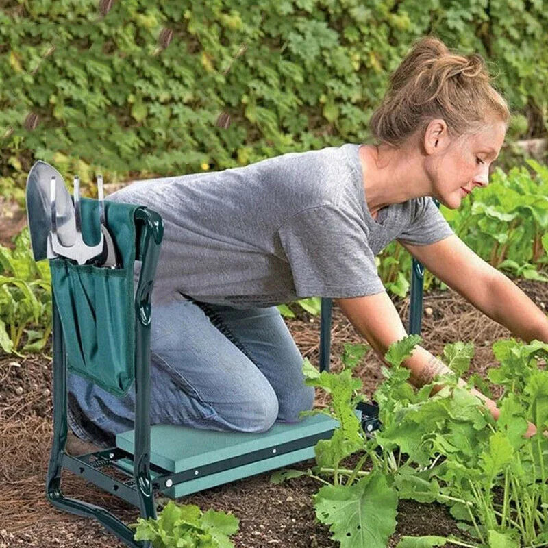 Heavy Duty Garden Kneeler Stool With Padded Seat Folding
