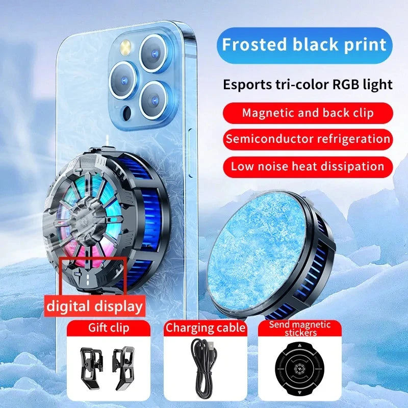 Magnetic Back Clip Phone Radiator Cooler For Apple Samsung Xiaomi