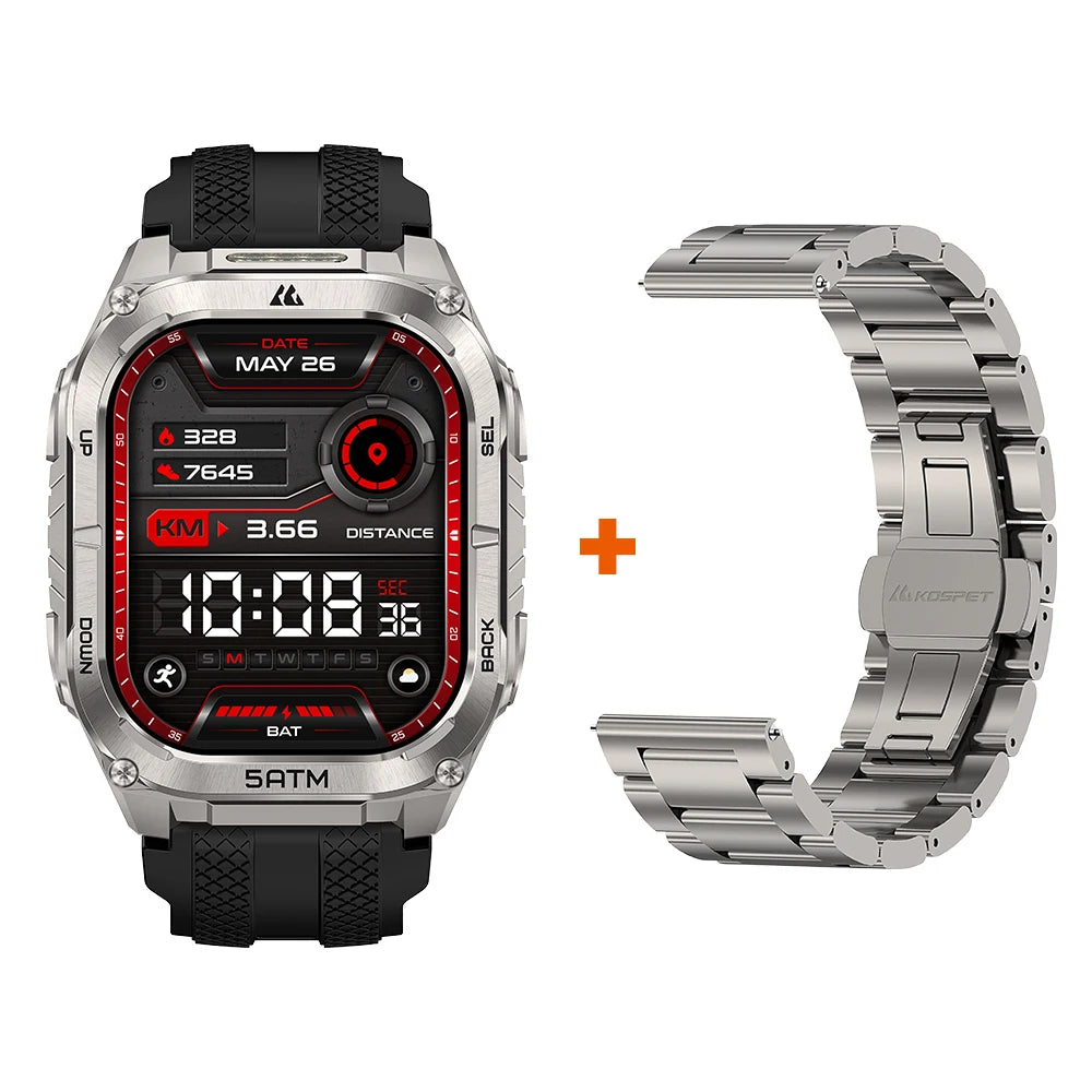 Kospe Tank M4C GPS Smartwatch MIL-STD-810H 5ATM Waterproof