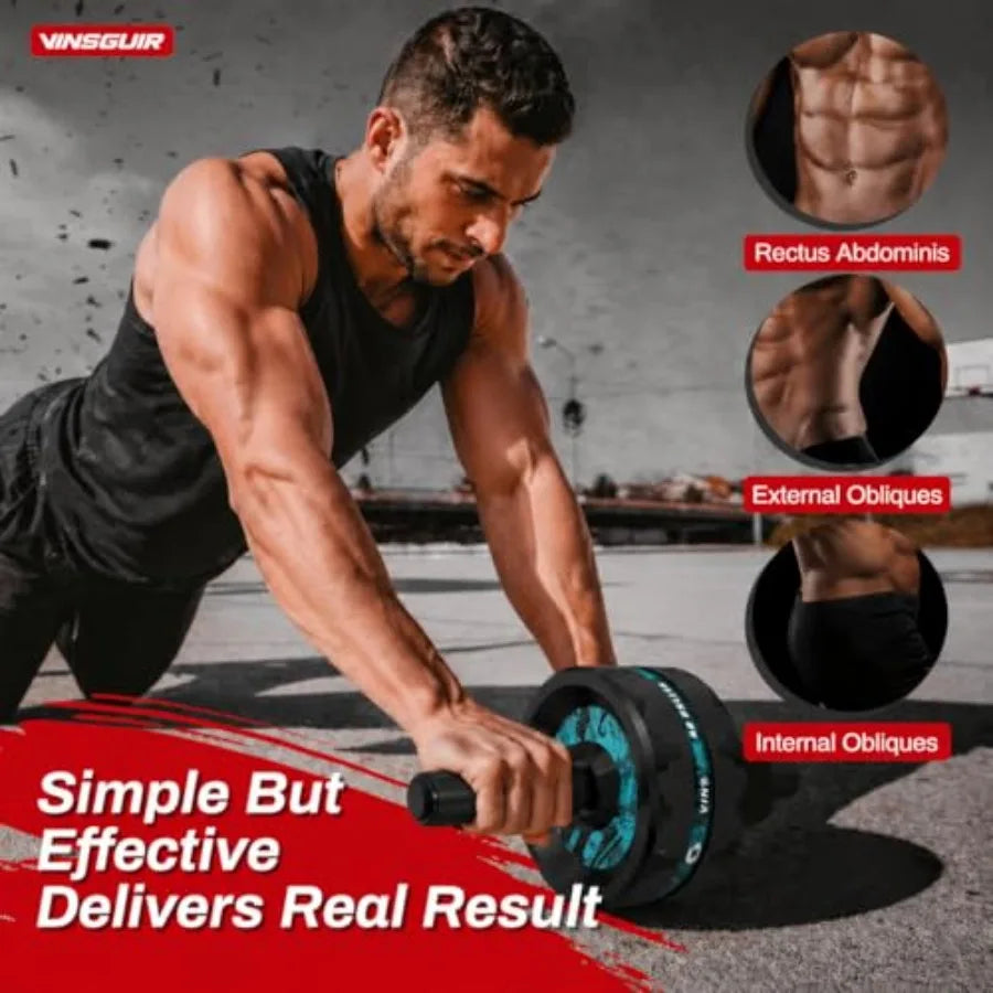 Ab Roller Wheel Abs Core Workout Equipment For Home Gym Knee Pad