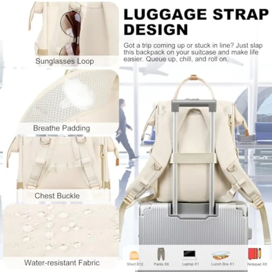 Lunch Backpack With Insulated Lunch Bag And Laptop Compartment Cooler