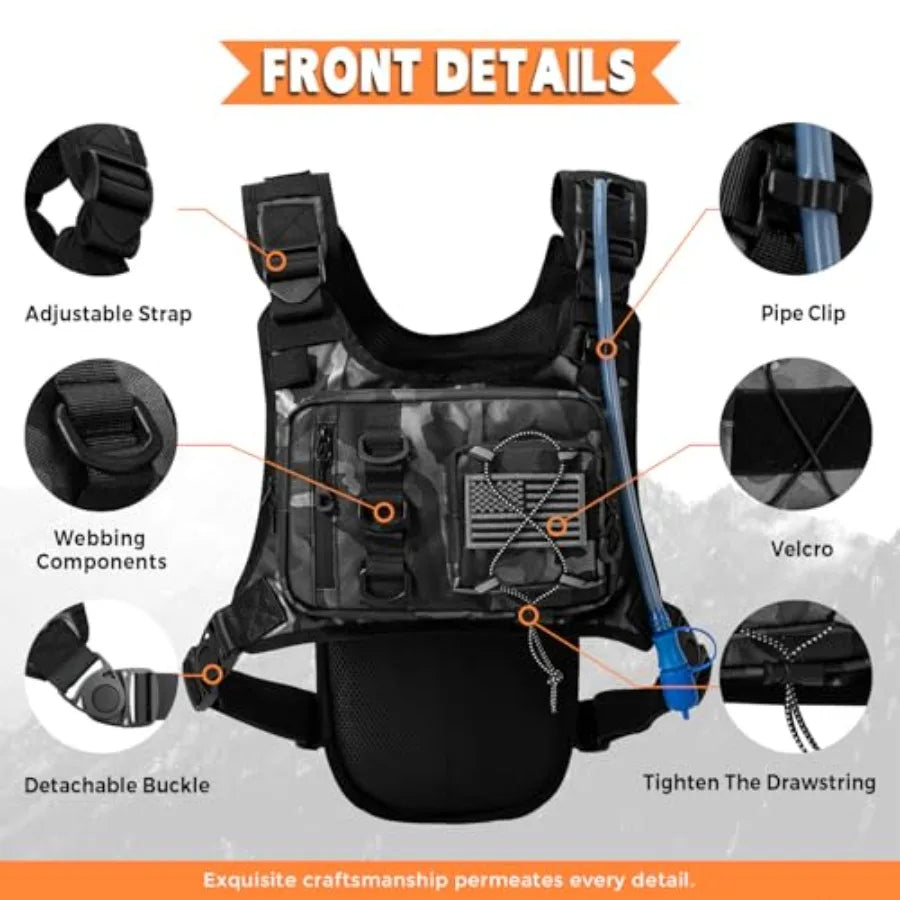 Outdoor Hydration Vest for Running and Hiking 2L Bladder