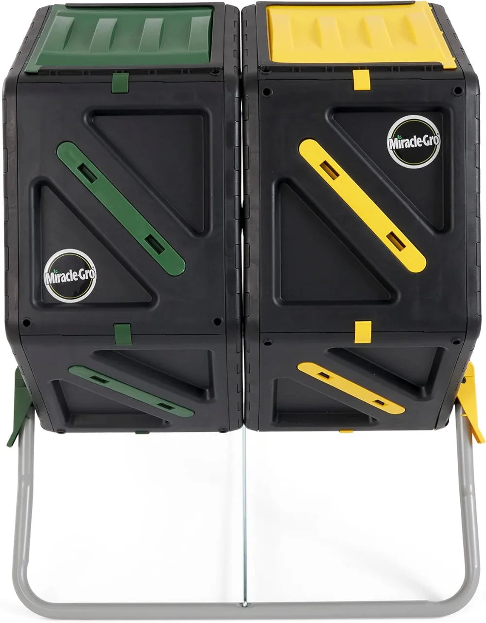 Dual Chamber Compost Tumbler With Two Sliding Doors Heavy Duty