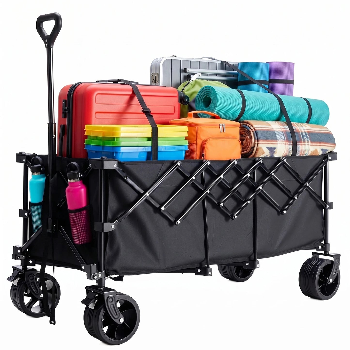 JHK Large Capacity Outdoor Foldable Cart Wagon For Shopping