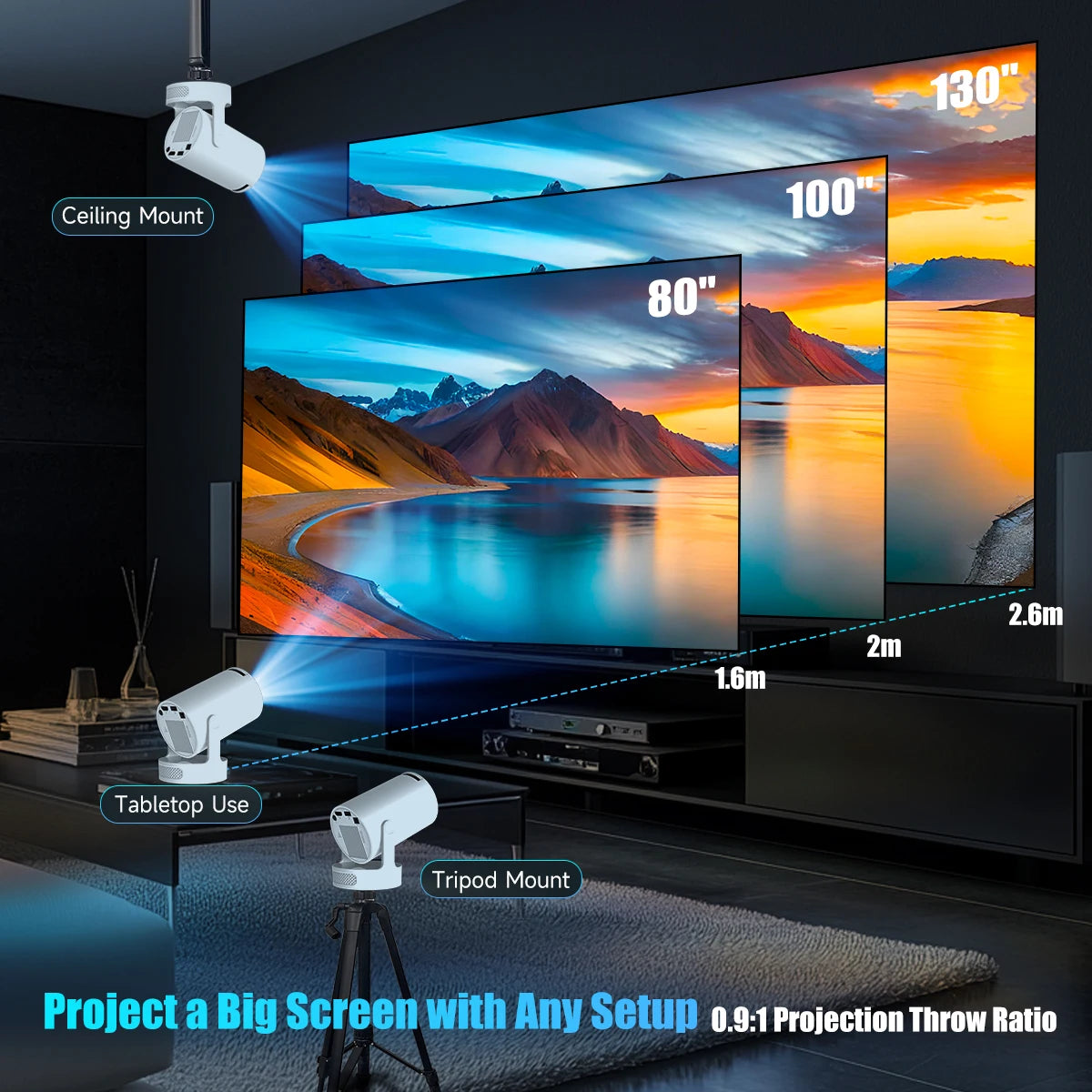 Magcubic HY300 Pro 8K Android 14 Home Theater Projector