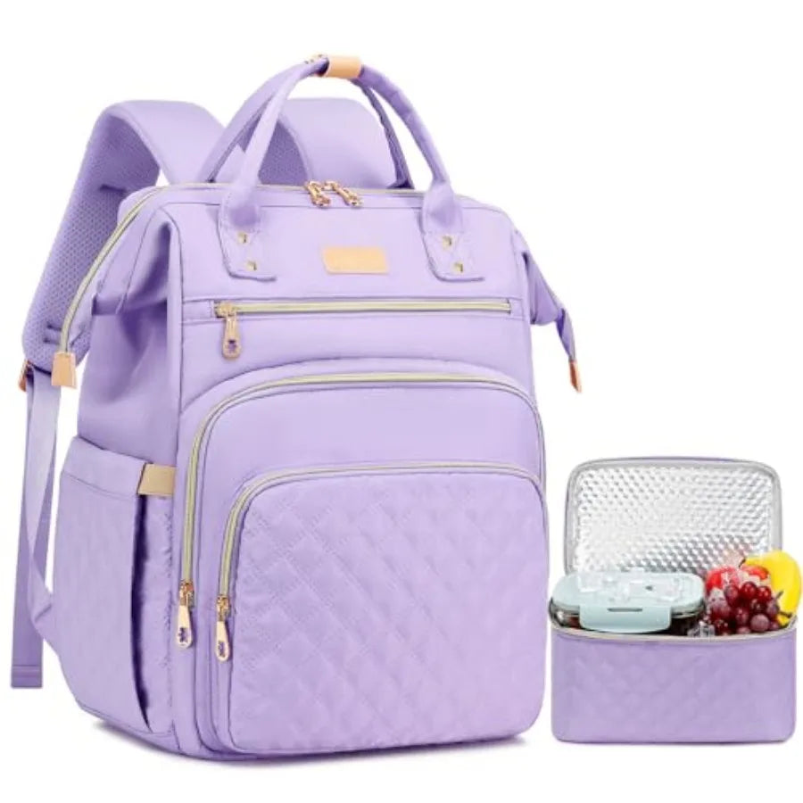 Lunch Backpack With Insulated Lunch Bag And Laptop Compartment Cooler