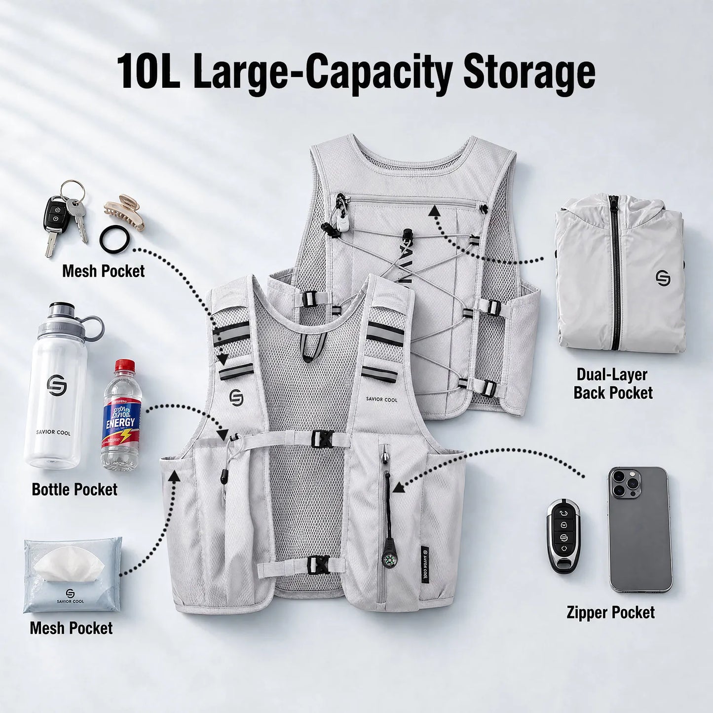 Snow Deer Outdoor Cooling Vest With Built In Water Bladder