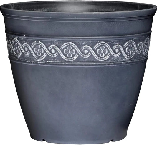 Resin Planter Pot for Indoor and Outdoor Plants with Drainage Holes UV Treated