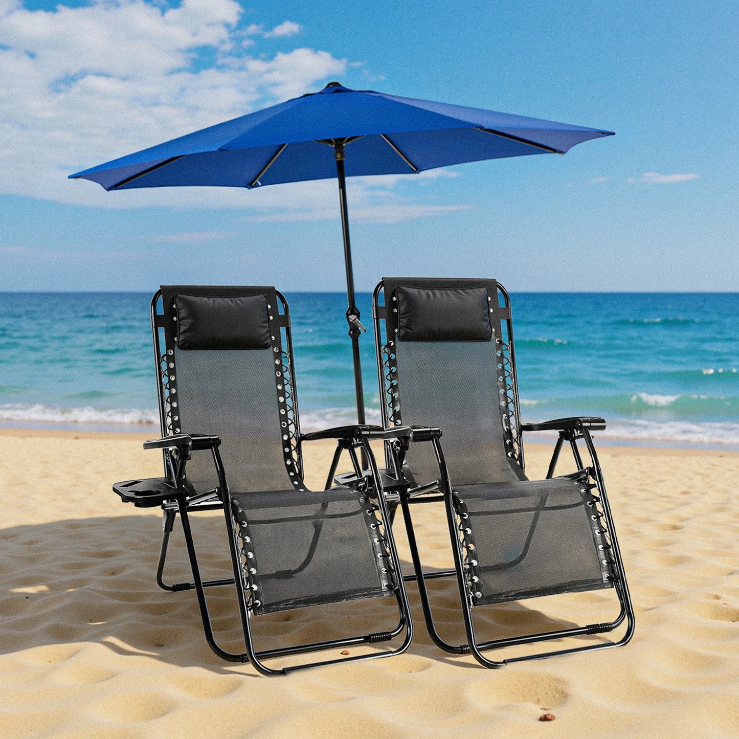 JHK Zero Gravity Portable Recliner Outdoor Patio Lounge Chair