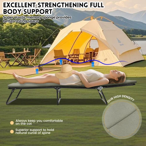 Folding Camping Cot For Adults Five Angle Adjustable