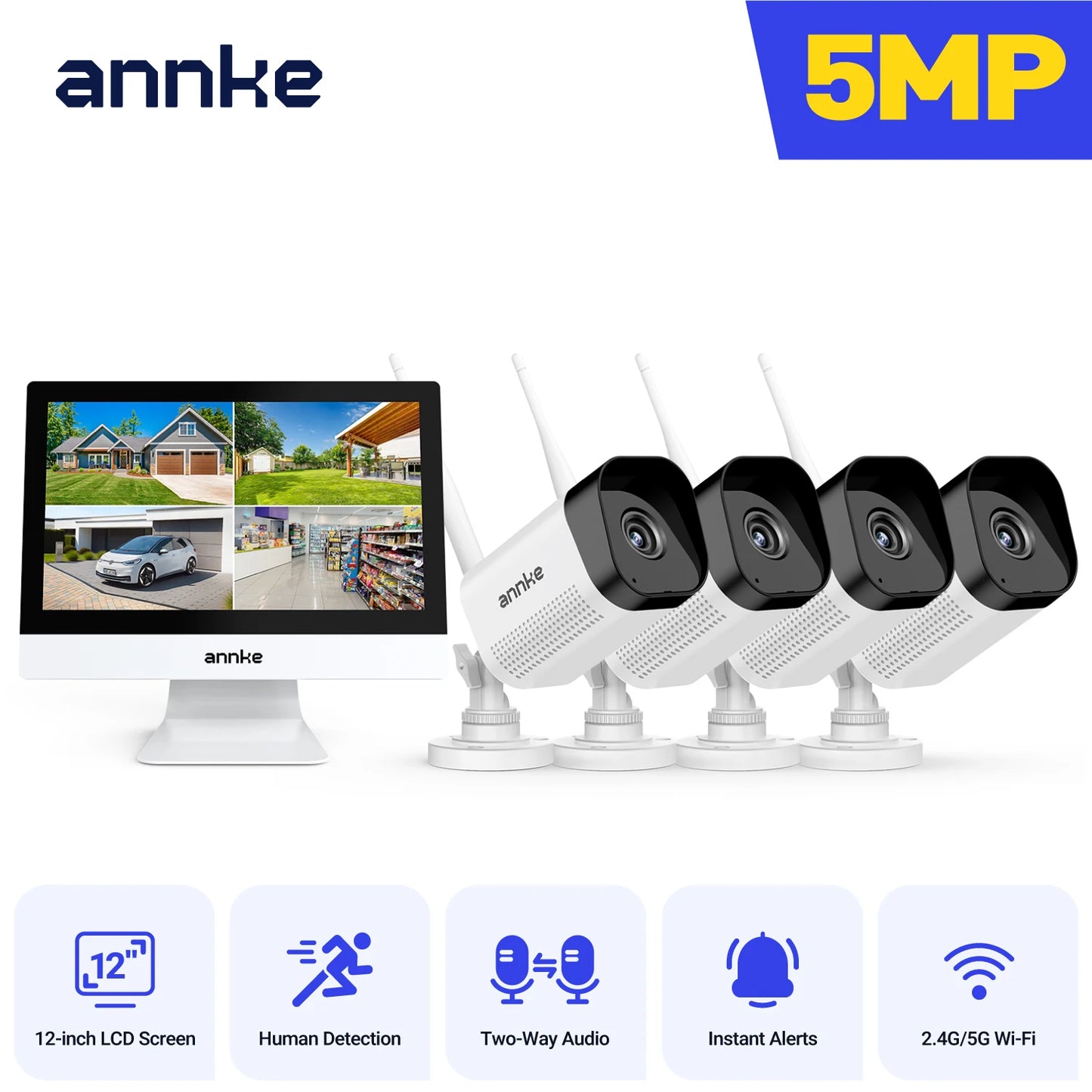 ANNKE 8MP WiFi Security Camera System With 4K Night Vision