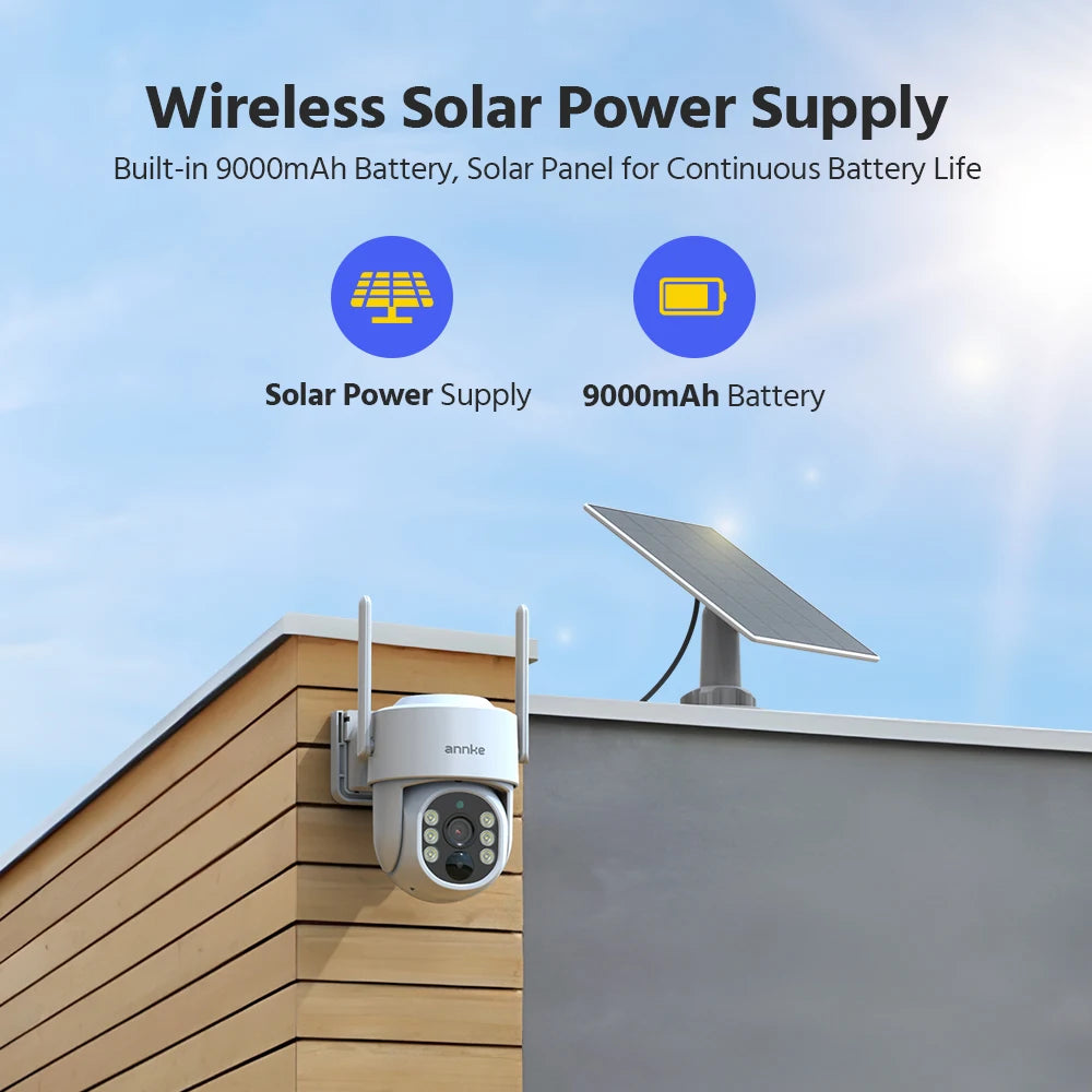 ANNKE 4MP Solar Wireless Outdoor Security Camera With WiFi 6