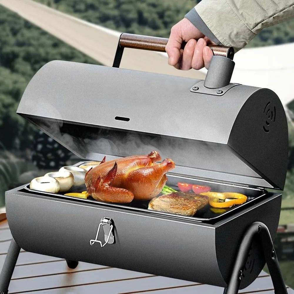 XIUWO Compact Foldable Charcoal Grill Outdoor BBQ Stove Dual Side Air Vents